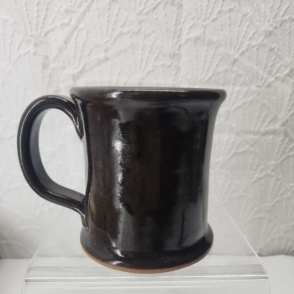 Lions International Handcrafted USA Pottery Mug 12 Oz Chocolate Brown color - Picture 4 of 6